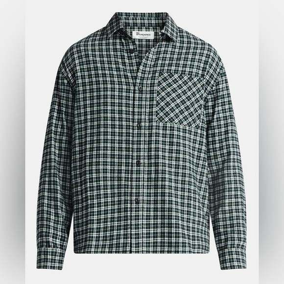 No Boundaries Other - No Boundaries Men's Large Oversized Black Soot Plaid Flannel Shirt Soft Cotton L
